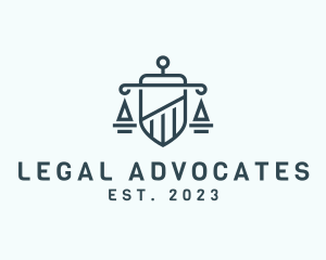 Legal Justice Shield logo design