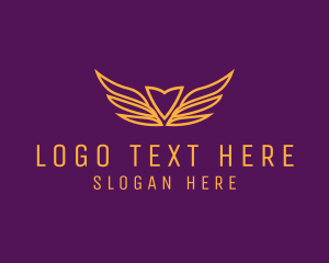 Sigil - Heart Wings Outline logo design