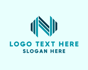 Business Stripe Letter N Logo