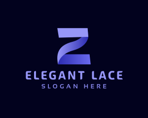 Lace - Origami Fold Ribbon Letter Z logo design
