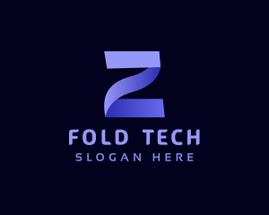 Fold - Origami Fold Ribbon Letter Z logo design