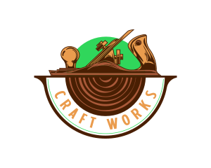 Crafting - Wood Planer Timber Craft logo design