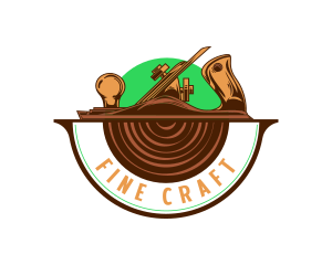 Wood Planer Timber Craft logo design