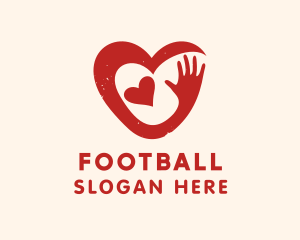 Heart Support Hand  Logo