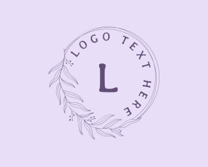 Botany - Organic Floral Wreath Cosmetics logo design