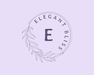 Organic Floral Wreath Cosmetics  Logo