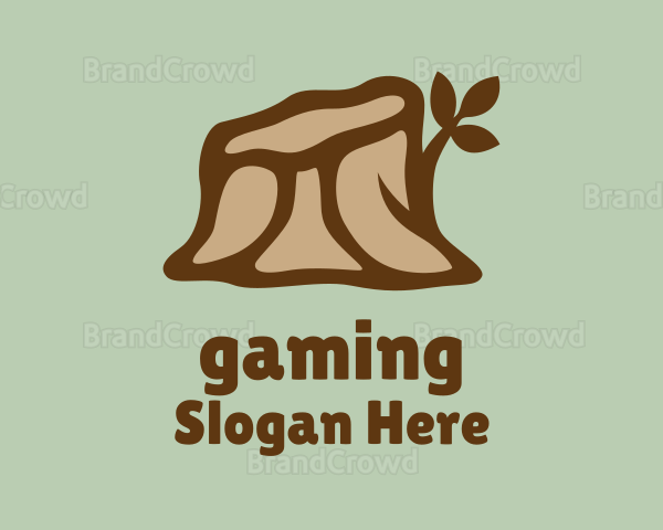 Tree Trunk Stump Logo