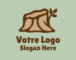 Tree Trunk Stump Logo