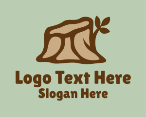 Tree Trunk Stump Logo