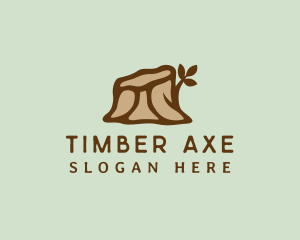 Tree Trunk Stump logo design