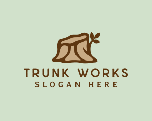 Trunk - Tree Trunk Stump logo design