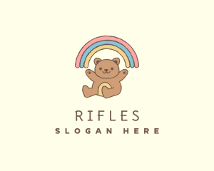 Toy - Teddy Bear Rainbow logo design