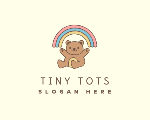 Teddy Bear Rainbow logo design