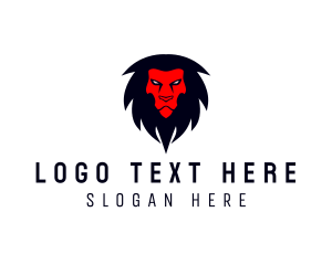 Athlete - Angry Lion Animal logo design