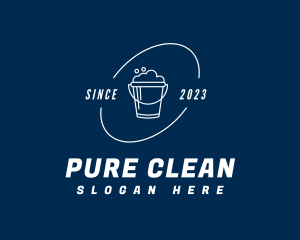 Cleaning Bucket Sanitation logo design