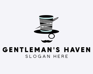 Tailoring Gentleman Hat  logo design