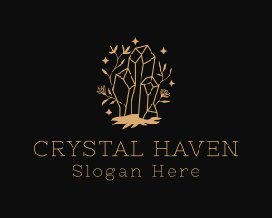 Crystals - Gold Luxury Crystal logo design
