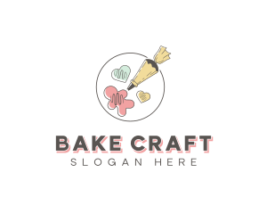 Piping Bag Cookie Baker logo design