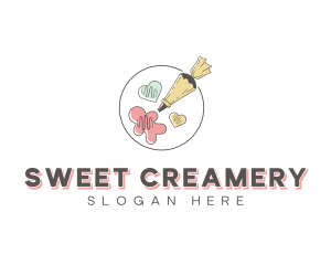 Piping Bag Cookie Baker logo design