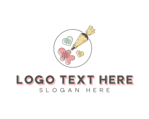 Piping Bag - Piping Bag Cookie Baker logo design