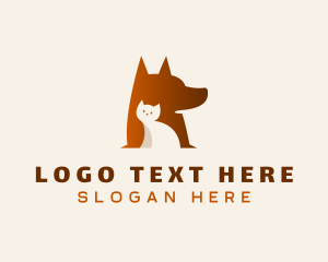 Cat - Dog & Cat Pet Shop logo design