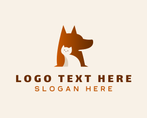 Gradient - Dog & Cat Pet Shop logo design