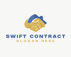 Contract - Handshake Real Estate Agreement logo design