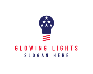 USA Light Bulb  logo design