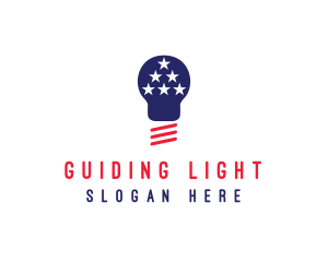 USA Light Bulb  logo design