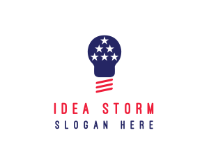 USA Light Bulb  logo design