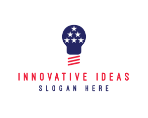 USA Light Bulb  logo design