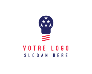 Light - USA Light Bulb logo design