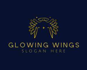 Angel Wings Halo logo design