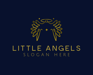 Angel Wings Halo logo design