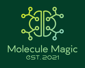 Molecule - Minimalist Brain Molecule logo design