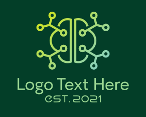 Neurological - Minimalist Brain Molecule logo design