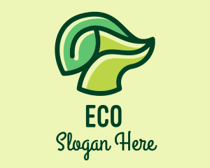 Green Leaf Stalk  Logo