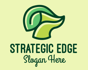 Green Leaf Stalk  Logo
