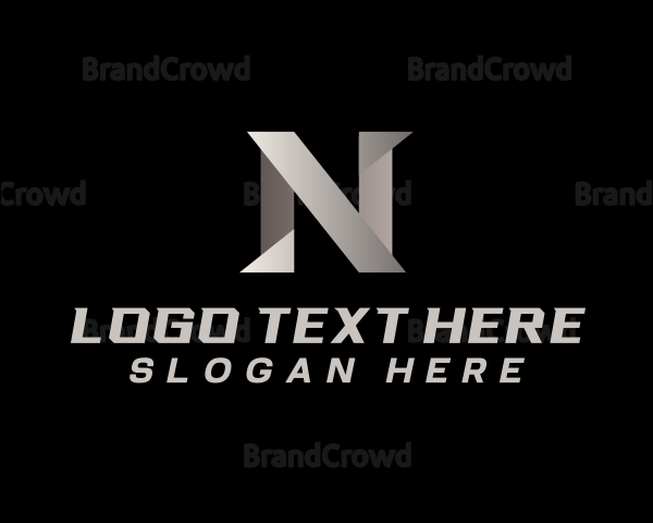 Industrial Metal Letter N Logo