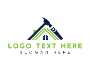 Refurbish - Roof Construction Carpentry logo design