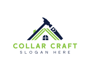 Roof Construction Carpentry logo design