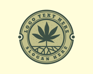Natural Cannabis Leaf Logo