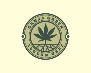 Ganja - Weed Cannabis Leaf logo design