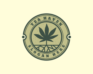 Weed Cannabis Leaf logo design