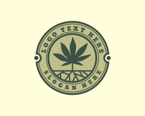 Hemp - Weed Cannabis Leaf logo design