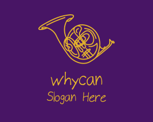 Golden Musical Trumpet  Logo