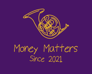 Band - Golden Musical Trumpet logo design