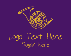 Golden Musical Trumpet  Logo