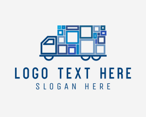 Logistic Services - Logistics Courier Truck logo design