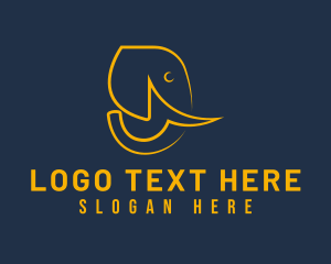 Yellow - Wild Elephant Safari logo design